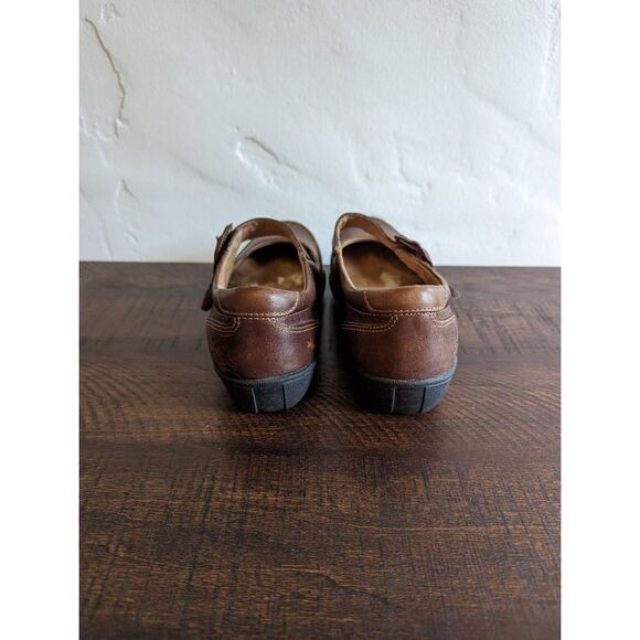 Taos Brown Leather Mary Jane Flats Shoes - Size 6 - Picture 4 of 8